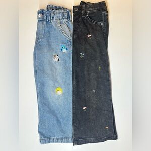H&M & Cat & Jack Girls Jeans Bundle Size 5T – Embroidered Cute!